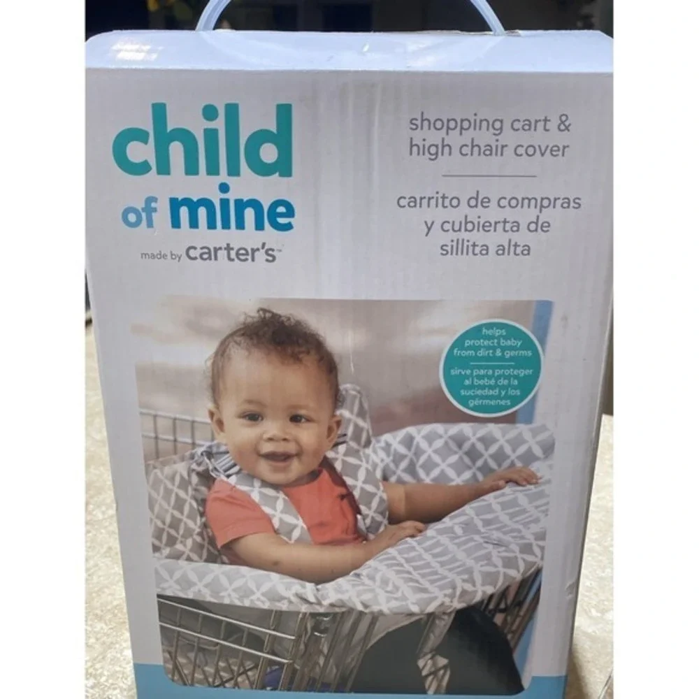 Child of Mine by Carter's Shopping Cart‎ & High Chair Cover Grey/white 813